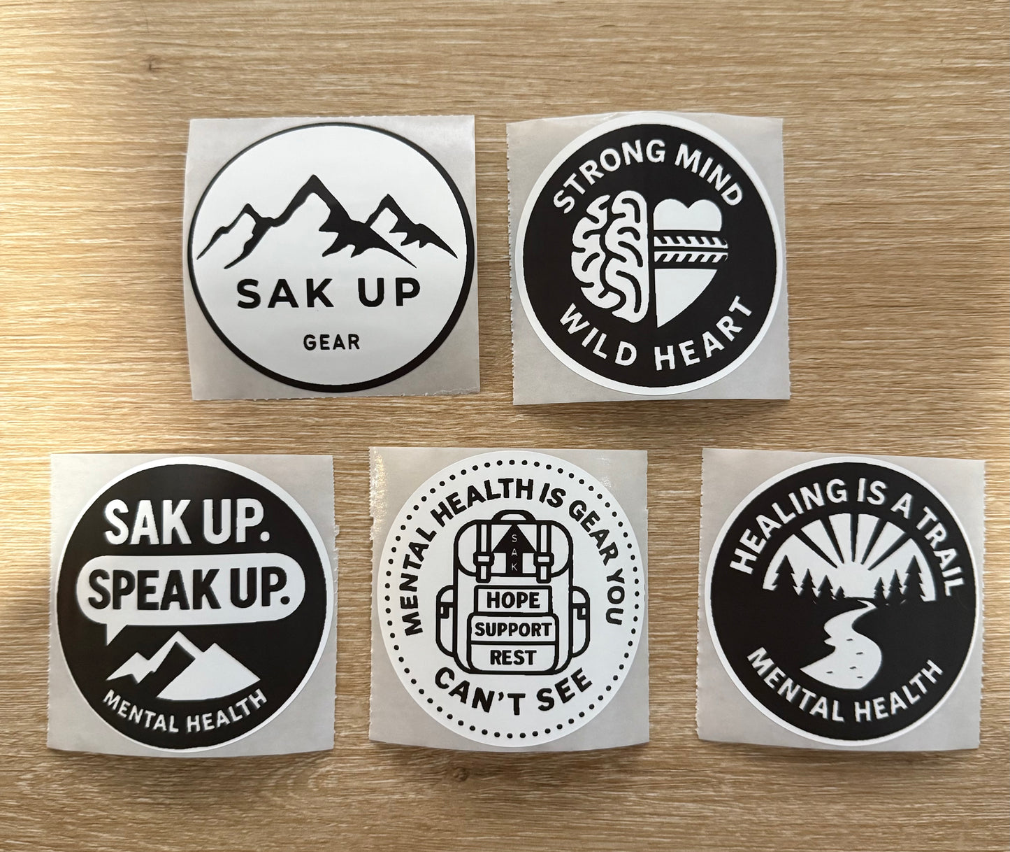 Sak Up Mental Health Sticker 5 Pack