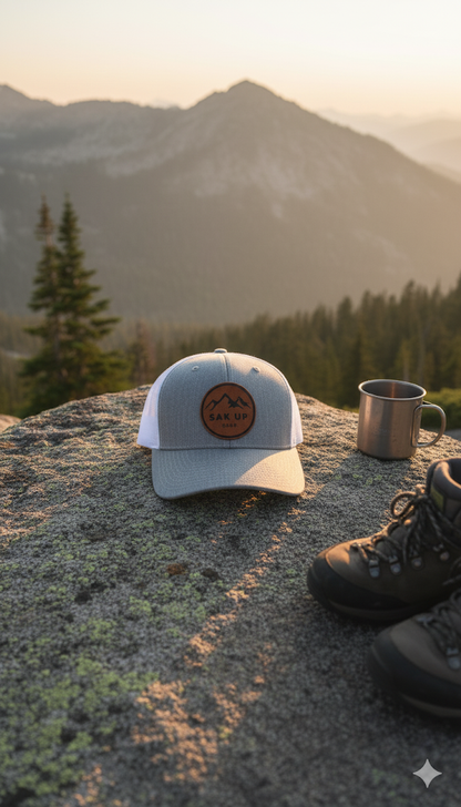 Sak Up Gear Leather Logo Trucker Hat